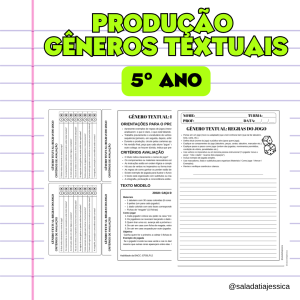 PRODUÇÃO DE GÊNEROS TEXTUAIS - 5º ANO
