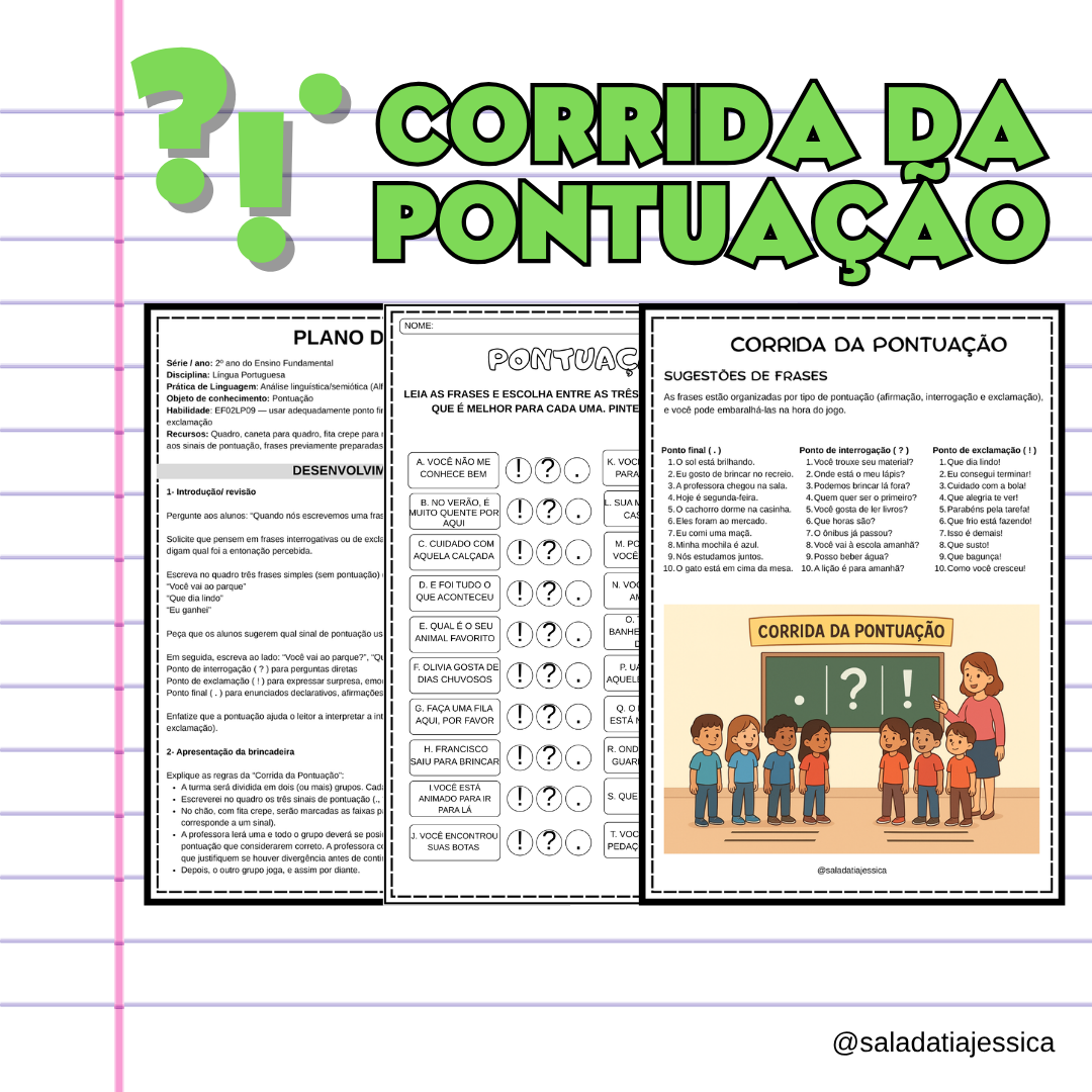 CORRIDA DA PONTUAÇÃO - SINAIS DE PONTUAÇÃO