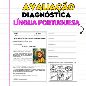 AVALIAÇÃO DIAGNÓSTICA DE LÍNUA PORTUGUESA - 4º/5º ANO