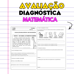 AVALIAÇÃO DIAGNÓSTICA DE MATEMÁTICA- 4º/5º ANO