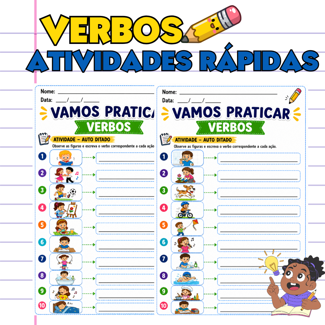 KIT ATIVIDADES RÁPIDAS - VERBOS - Imagem 2