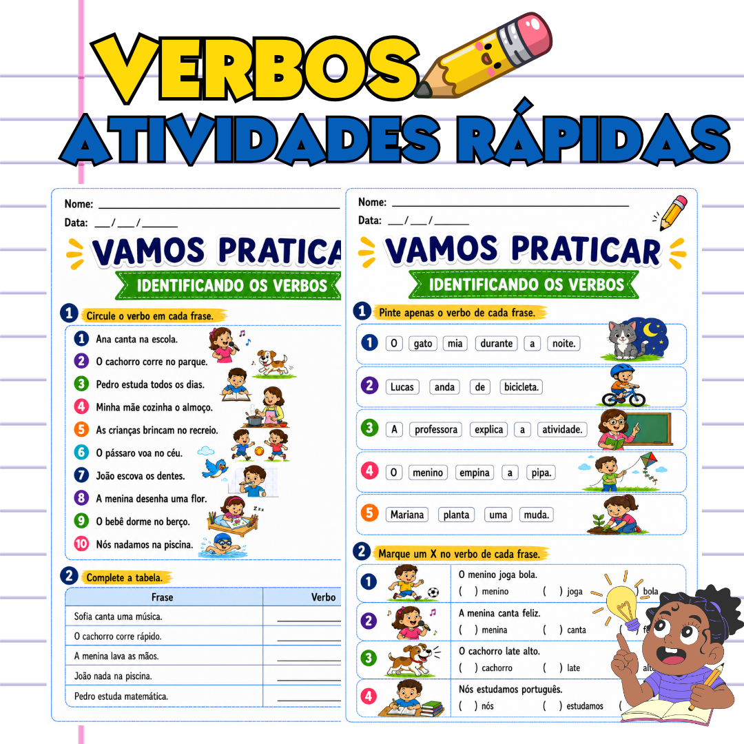 KIT ATIVIDADES RÁPIDAS - VERBOS - Imagem 3