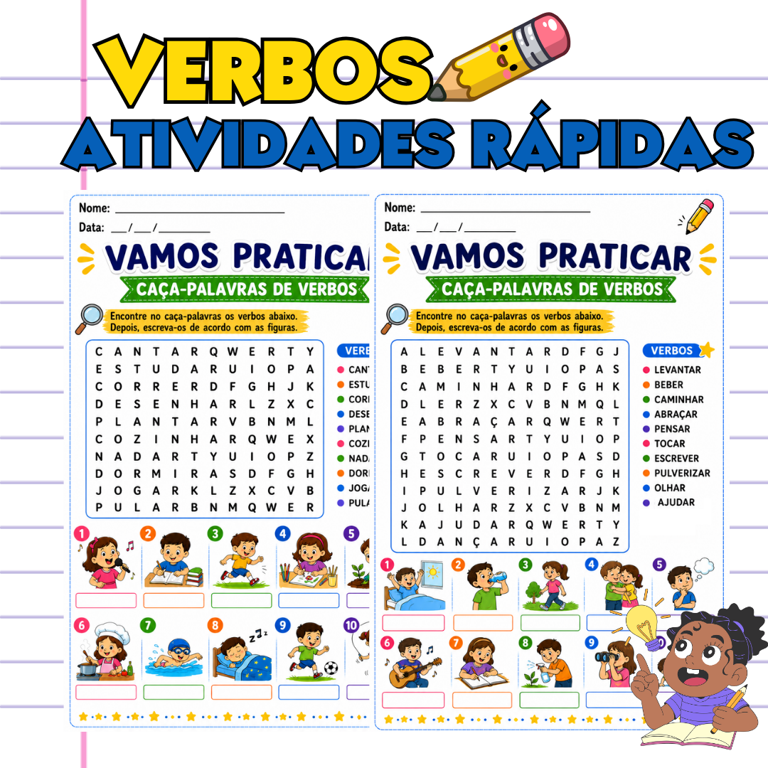 KIT ATIVIDADES RÁPIDAS - VERBOS - Imagem 4