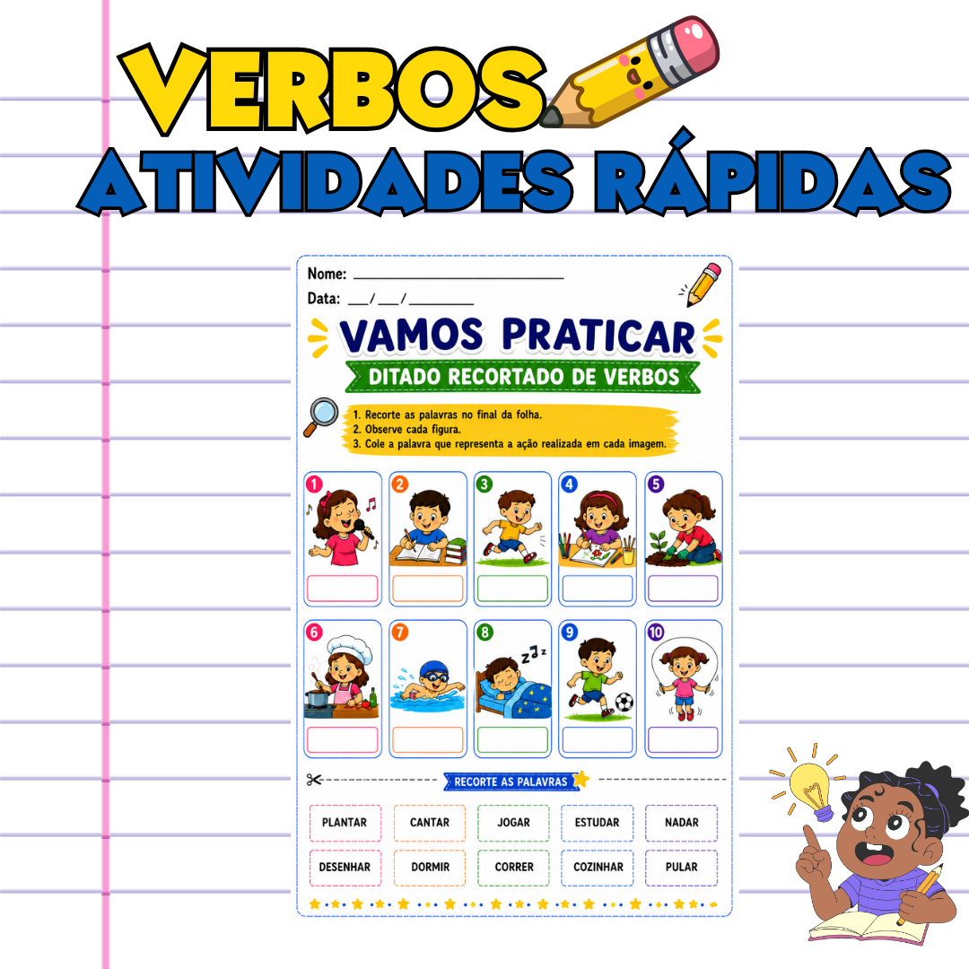 KIT ATIVIDADES RÁPIDAS - VERBOS - Imagem 5