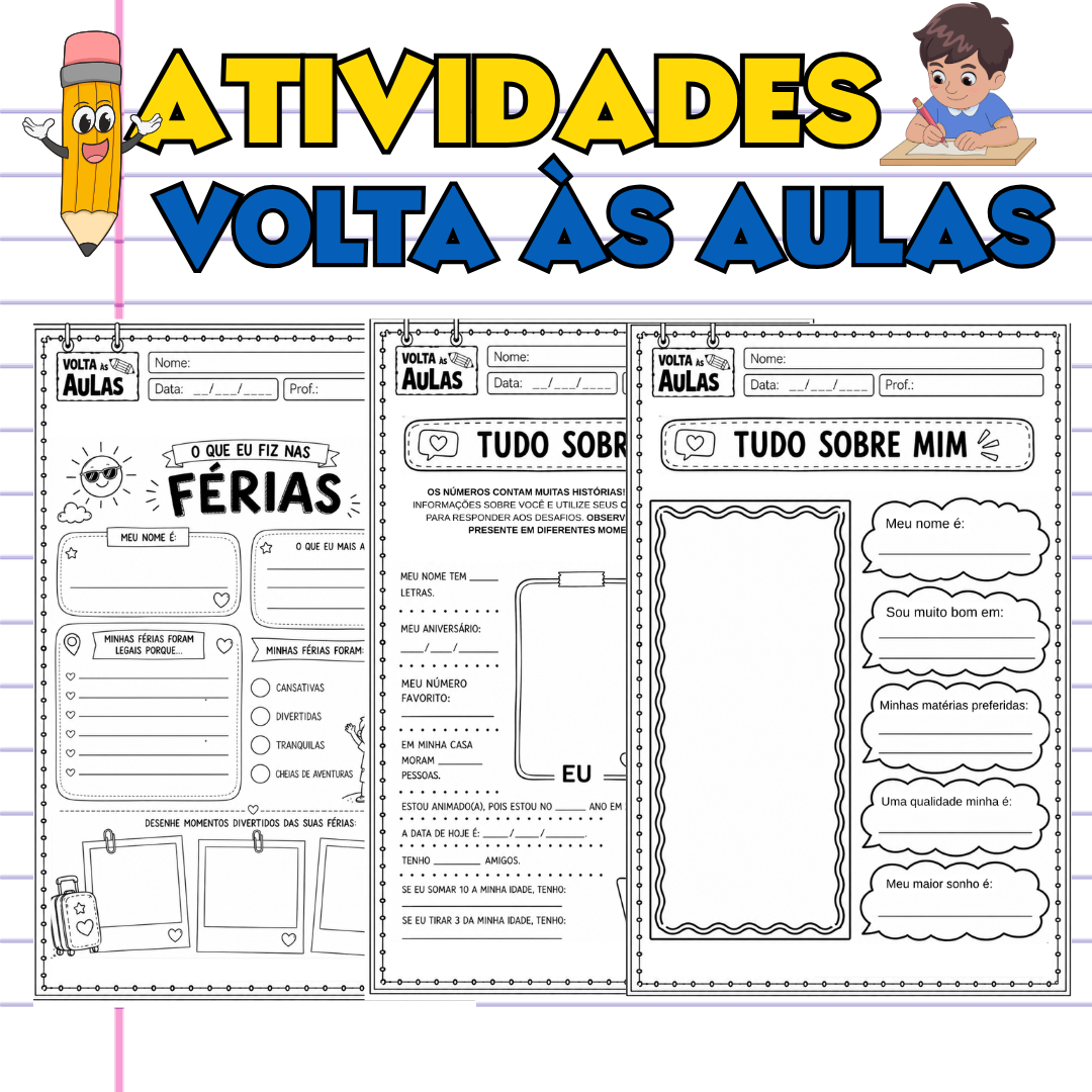 PACK ATIVIDADES VOLTA ÀS AULAS