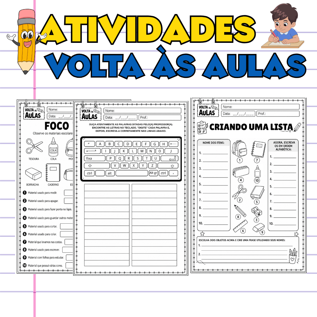 PACK ATIVIDADES VOLTA ÀS AULAS - Imagem 3