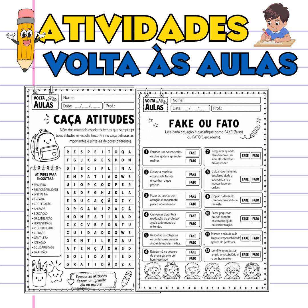 PACK ATIVIDADES VOLTA ÀS AULAS - Imagem 4