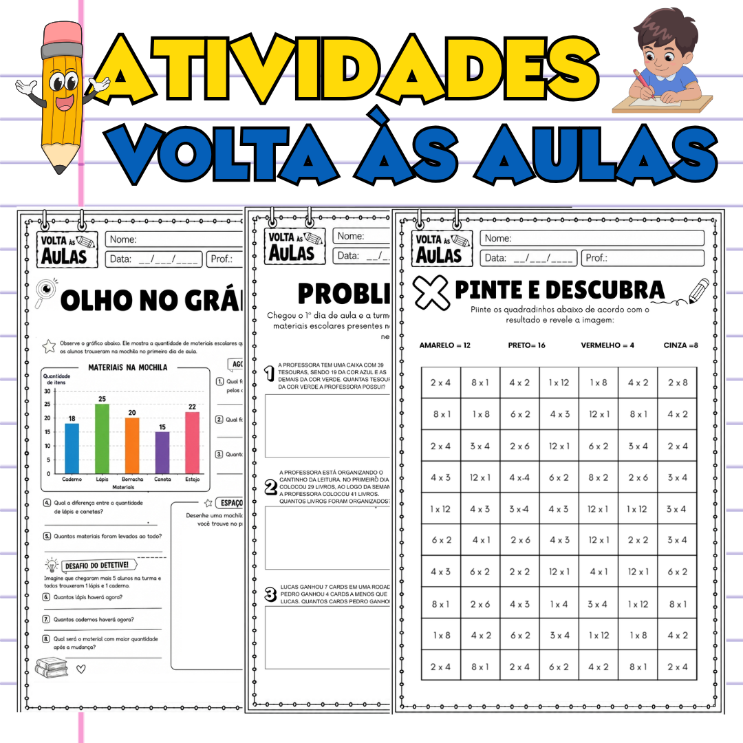 PACK ATIVIDADES VOLTA ÀS AULAS - Imagem 5
