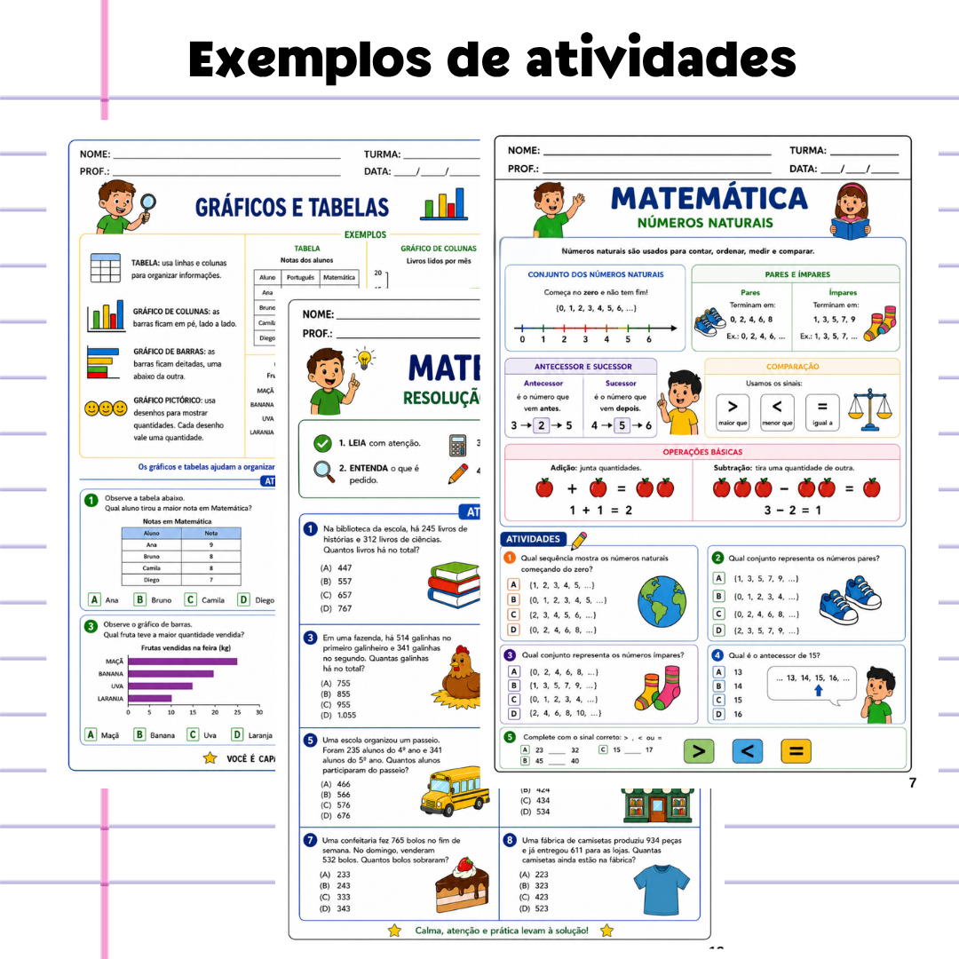 APOSTILA DE ATIVIDADES MATEMÁTICA - 4º ANO - Imagem 2