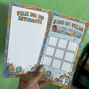 LEMBRANCINHA DIA DO ESTUDANTE - LOUSA + JOGO DA VELHA